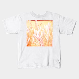 Fountain Grass in yellow Kids T-Shirt